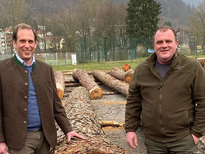 Herr Bürgermeister Dörr und Revierleiter Herr Riemer