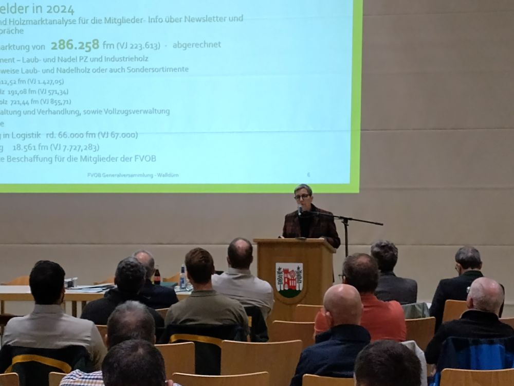 FVOB-Geschäftsführerin Esther von Roehl stellte den Geschäftsbericht des Vorstandes vor.